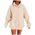 thumbnail image 3 of Gyexs Oversized Hoodies for Women Men Christmas Valentines Day Sweatshirts Hooded Long Sleeve Pullover Tops Trendy Winter Clothes Z02 Khaki & Size XXXXL, 3 of 7