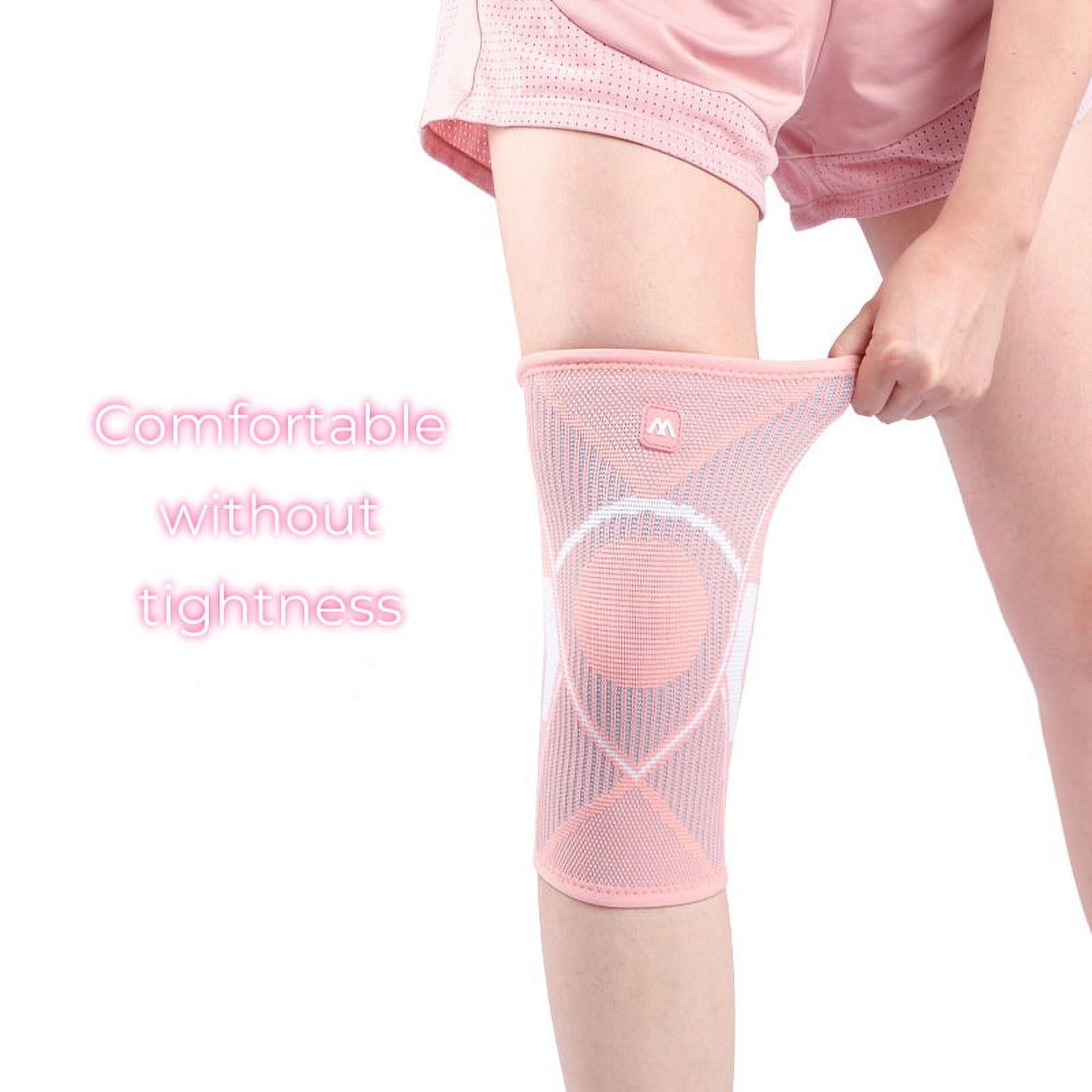 Knee Sleeve Non Slip Elastic Breathable Knee Support for Spring Summer Lightweight Comfortable Fit Running Essentials for Women Blue M