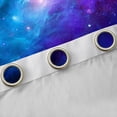 thumbnail image 4 of jejeloiu Galaxy Starry Sky Blackout Curtains Set of 2 (52x84 Each),Blue Purple Ombre Window Curtains For Girls Kids, 4 of 6