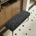 thumbnail image 3 of Whosucclay Black Leopard Print Stretch Dining Bench Cover Anti Dust Bench Chair Slipcovers Rectangle Bench Seat Cushion Covers Bench Seat Protector for Wedding, Hotel, Party, 3 of 7