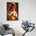 thumbnail image 5 of Jesus Holding Heart Artworks Picture Print Poster Wall Art Painting Canvas Gift Decor Home Posters Decorative 24x36inch(60x90cm), 5 of 6