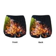 thumbnail image 3 of Daiia Tennis Ball In Fire1 Pattern Women's 2 in 1 Running Shorts - Lightweight Athletic Workout Gym Yoga Shorts Liner with Phone Pockets-Medium, 3 of 7
