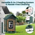 thumbnail image 5 of Soliom Bird Feeder with Camera, AI Species Identification, 2K Live View, Instant Alerts, 5W Solar Panel, Squirrel-Proof Metal Outdoor Bird Feeder, Bird Watching Gift Set, 5 of 10