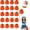 Matte Orange, variant on 20 Pcs Cheerleading poms,pom poms Cheerleading with Finger for Rooters Cheering Squad Team Spirit Sports (Matte Blue)