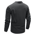thumbnail image 6 of Ceisia Men Ripstop Long Sleeve Tactical Button Down Shirt Dual Flap Chest Pockets UPF 50 Breathable Outdoor Hiking Military Work Top Black XXXL Gift, 6 of 9