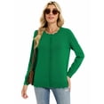 thumbnail image 3 of Chiclily Button Down Cardigans for Women Lightweight Crew Neck Knit Sweater Top, S-2XL, 3 of 7