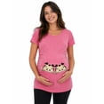 thumbnail image 2 of Maternity Peeking Twin Girls T Shirt Cute Adorable Pregnancy Tee for Mom to Be, 2 of 9