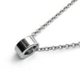 thumbnail image 6 of Mens Stainless Steel Simple Silver Circle Ring Necklace - 20 Inch Chain, 6 of 6