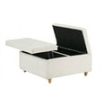 thumbnail image 5 of AOILE Lift-Top Ottoman Coffee Table | Faux Leather Tufted Upholstered with Storage | Large Square Bench for Bedroom & Living Room, 5 of 8