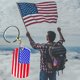 thumbnail image 4 of Independence Day Alloy Keychain Red And White And Blue Color Matching Pendant, 4 of 6
