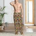 thumbnail image 2 of Gukieu Tropical Fruits Print Men's Home Trousers, Elastic Drawstring Home Pajamas Clothing Suitable for Adult Men-Small, 2 of 6