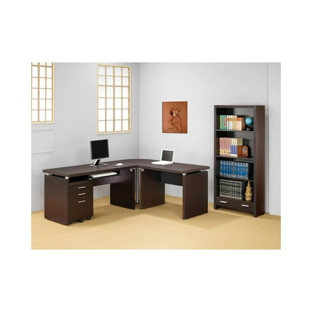 Bundle-19 Wildon Home Beaver L-Shape Executive Desk Office Suite (16 Pieces)