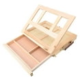 thumbnail image 1 of Caballete plegable ajustable para artista, caballete de mesa portátil para pintura y dibujo, caja con cajón, 1 of 12