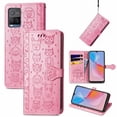 thumbnail image 1 of Funda Cartera FOXDOCK para VIVO Y21S , Flip PU con Relieve de Gatos y Perros, Tarjetero y Soporte, 1 of 6