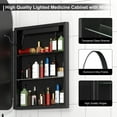 thumbnail image 5 of Hironpal Vintage-Style Illuminated Medicine Cabinet with Storage,Bathroom Storage Cabinet with 20"x 32" Metal Frame Arched Mirror,Recessed or Surface Mount, 5 of 9