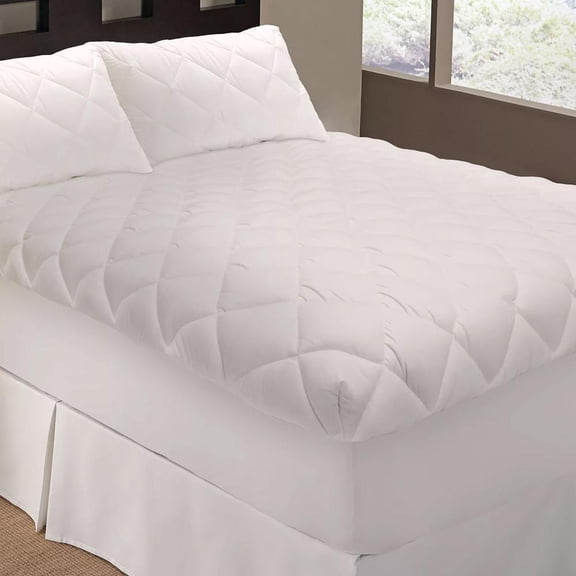 PureSleep by Perfect Fit Smooth Top Mattress Pad White Twin