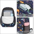 thumbnail image 4 of Dinosaur and Text Navy Blue Pattern 17" School Backpacks for Teens,Waterproof Oxford Fabric,S-Shape Padded Straps for School,Travel,Hiking,Camping, 4 of 6