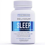 Relaxium Natural Sleep Aid | Non-Habit Forming | Sleep Supplement for Longer Sleep & Stress Relief w/Magnesium, Melatonin, GABA, Chamomile, & Valerian (60 Vegan Capsules, 30 Day Supply)