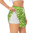 thumbnail image 3 of Lsque Daisies Flowers Printed Women's Running Shorts with Liner Pockets,Elastic Quick Dry Workout Athletic Gym Yoga Shorts,Womens High Waist Shorts-Medium, 3 of 9