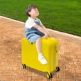 thumbnail image 3 of 18" Children's Ride On Trolley Luggage - Ride-On Kids Suitcase,Rolling Luggage with Spinner Wheels Carry Trolley Luggage with Password Lock (Yellow, 18"), 3 of 17