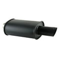 thumbnail image 1 of DC Sports EX-5027B Black Stealth Series 100% Stainless Steel Exhaust Muffler with Oval Single Tip Fits 2.5 inlet x 3 outlet x 20 long, 1 of 2