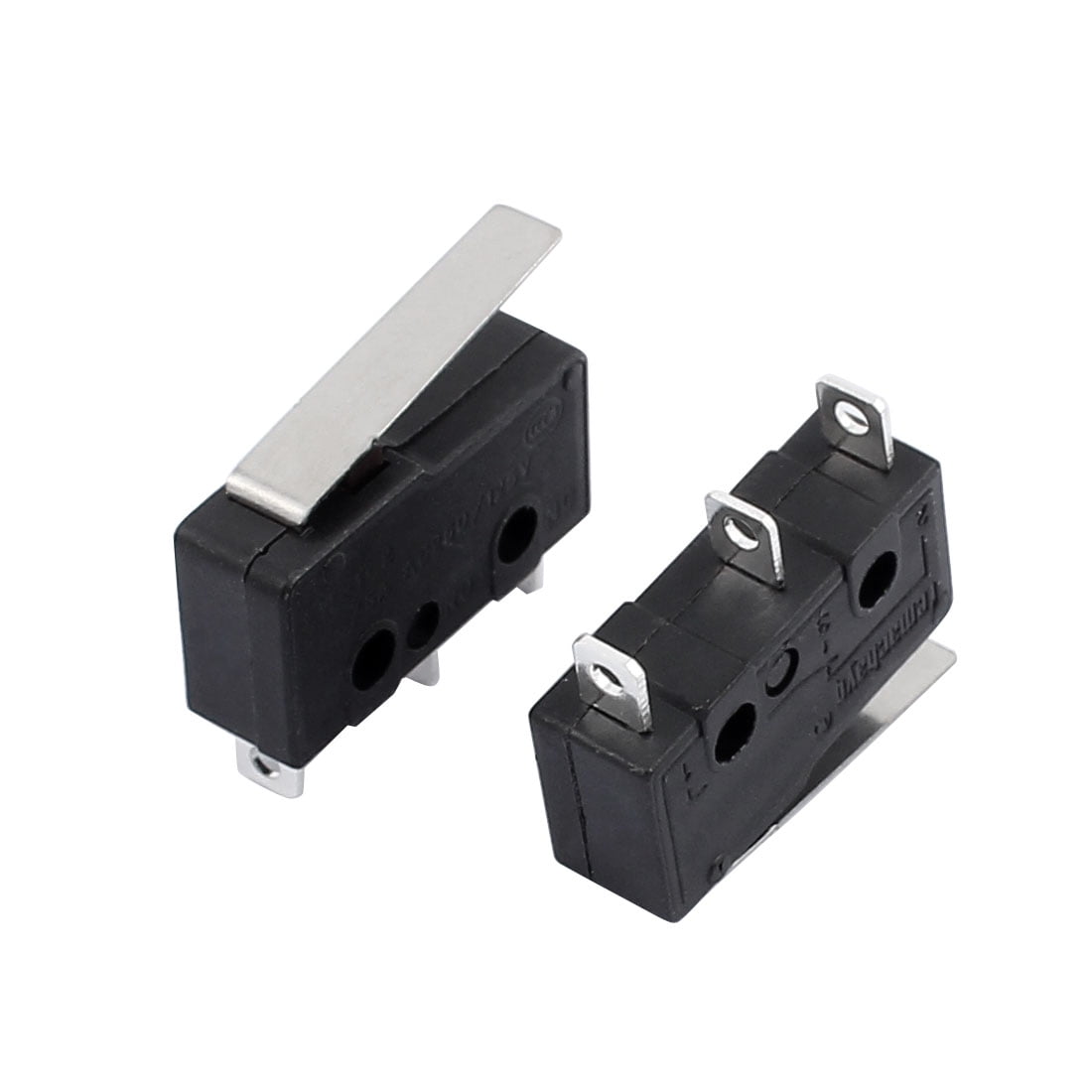 10Pcs AC250/125V 5A 3P Momentary 18mm Lever Arm Micro Switch Black KW12 ...