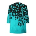 thumbnail image 4 of SnZhen 3/4 Sleeve Tops for Women Fashion Printed Casual Loose V-Neck Button Comfortable Versatile Bloues, 4 of 5
