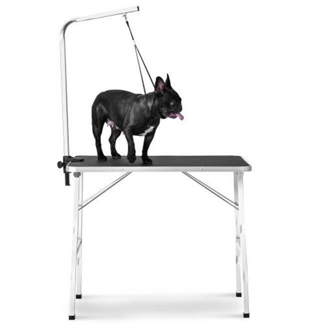 Merax W20601013 30 In Steel Legs Foldable Nylon Clamp Adjustable Arm Rubber Mat Pet Grooming Table Small Walmart Com Walmart Com