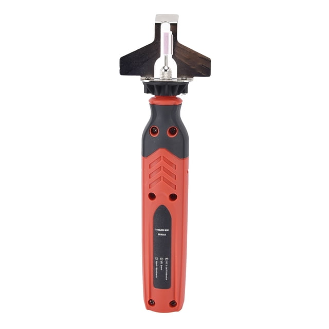Kit d'Affûtage de Tronçonneuse Sans Fil, Kit d'Affûtage de Tronçonneuse DC3.6V, Ensemble d'Outils d'Affûtage de Tronçonneuse Rouge, Accessoire d'Angle
