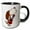 Black/White, variant on 3drose, Funny Cute Basset Hound Dog Playing Guitar, 11oz Mug