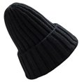 thumbnail image 4 of Sonducket Sombrero Unisex mezclas de algodón sólido cálido HIP HOP sombreros de punto hombres gorras de invierno mujeres Skullies gorros para Sombreros negro Sonducket AP000123-01, 4 of 6