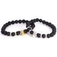 thumbnail image 4 of Men Bracelet Natural Stone Beads Leopard Head Handmade Bangle Bracelet Jewelry, 4 of 6
