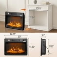 thumbnail image 2 of Ktaxon 23" Electric Fireplace Inserts with Remote Control, 1400W Recessed Stove Heater with 8H Timer, 6 Flame Colors, 5 Brightness for Indoor Use, 2 of 11