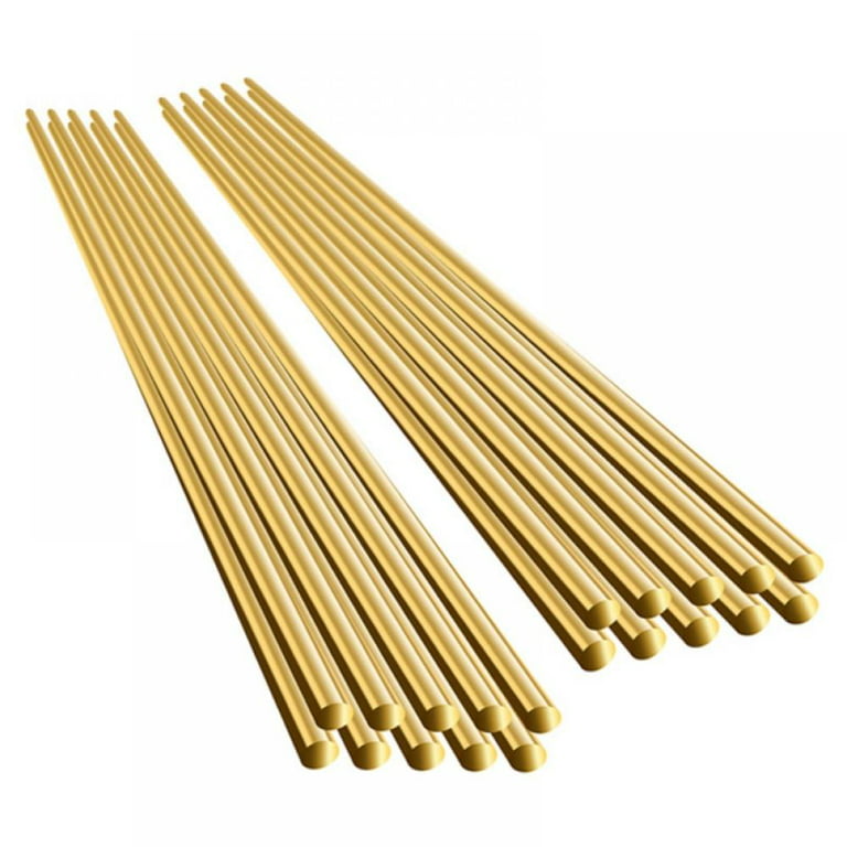 20 Pcs Brazing Rods Solid Brass Rods Round Brass Stock Pin Brass Brazing  Rods Brass Knife Pins Brass Bar Stock for DIY Craft Drift Punches Knife