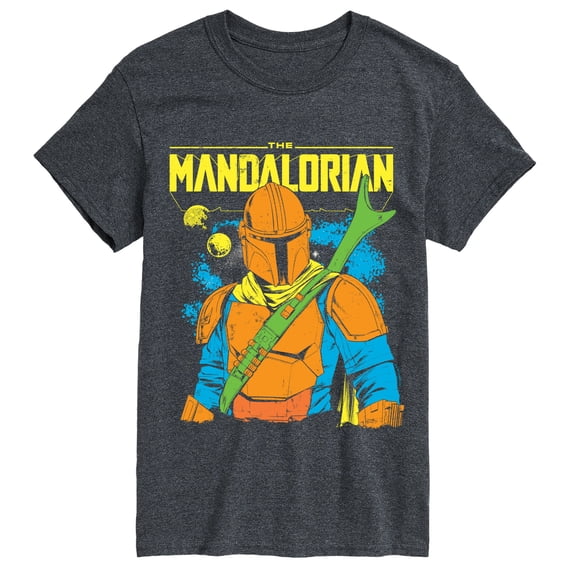 Star Wars - Mandalorian Neon Colors - Men's Short Sleeve Graphic T-Shirt