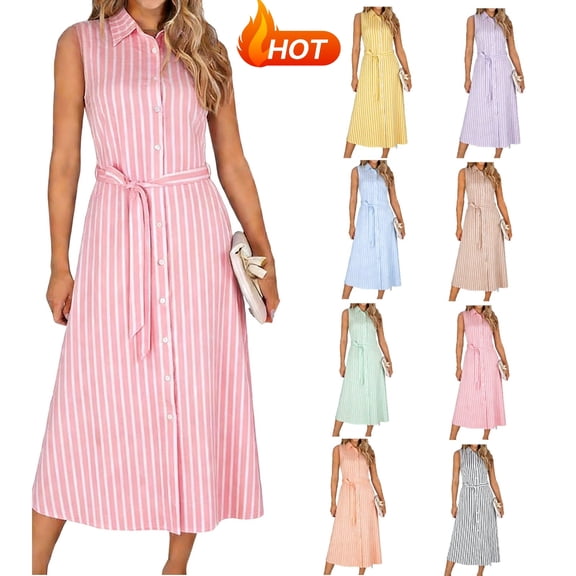 Taqqpue Women Sleeveless Dress Casual Solid Color Square Neck Maxi Dress Loose Fit Plus Size Long Dress for Women