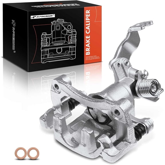 A-Premium Disc Brake Caliper Assembly with Bracket Compatible with Select Infiniti and Nissan Models - G20 1999-2001, Sentra 2000-2001, L4 2.0L - Rear Left Driver Side