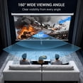 120'' Projector Screen Manual Pull Down, 1:1 Indoor Outdoor Projection ...