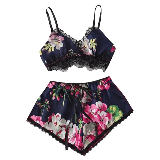 Teissuly Robes pour Femmes Lingerie Aguichant en Dentelle Ensemble de Pyjamas de Nuit