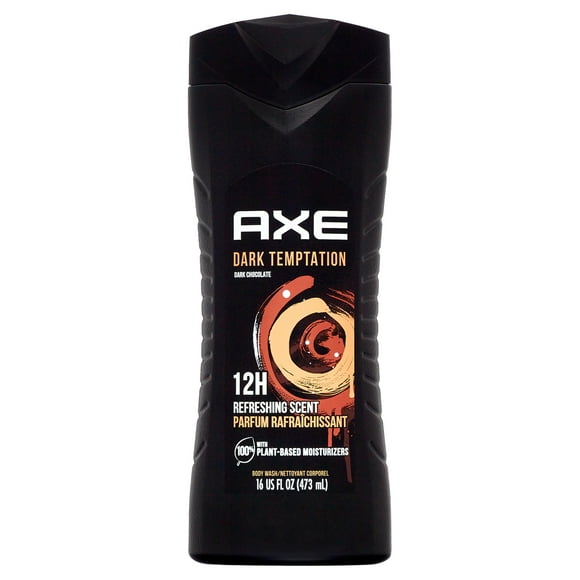 Axe Dark Temptation Refreshing Long Lasting Men's Body Wash, Dark Chocolate, 16 fl oz