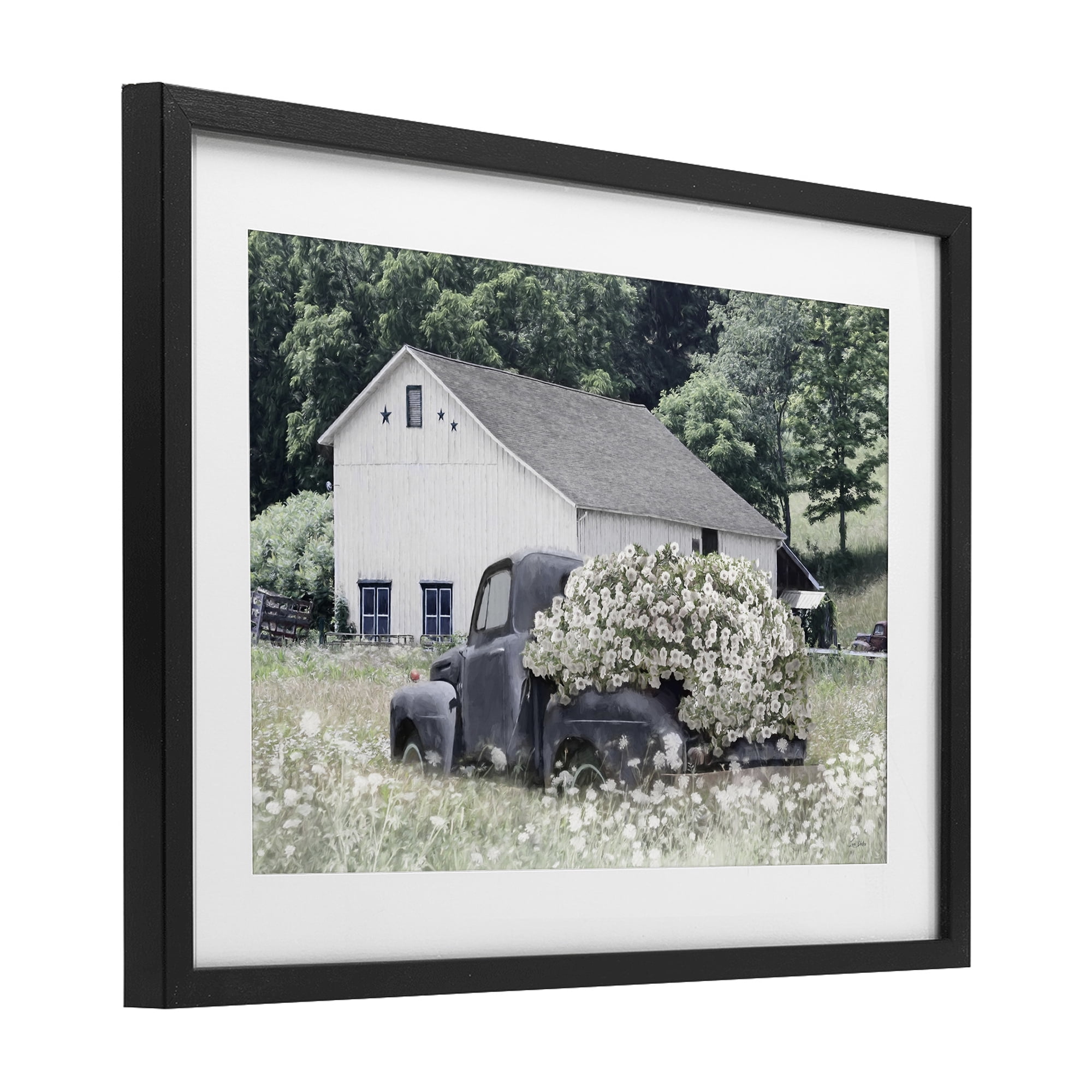 Stupell Industries Bed Full Of Blossoms Black Framed Print Under Glass, design by Lori Deiter
