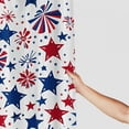 thumbnail image 3 of Shiartex American Flag Shower Curtain, 4th of July Shower Curtain, Independence Patriotic Day Shower Curtains for Bathroom, Blue Red Stars Waterproof Fabric Shower Curtain with Hooks White, 3 of 7