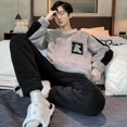 thumbnail image 1 of Conjunto de pijama de franela para hombre adulto, ropa de dormir gruesa de gran tamaño, Jersey de invierno, Polar Coral cálido, 6XL, venta al por mayor, 1 of 4
