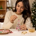 thumbnail image 6 of romoty DIY Beaded Christmas Tree Ornament Kit Candy Pastel Pink - Sweet Peppermint Candy Acrylic Bead Craft Set Holiday Hanging Pendant for Xmas Decor, 6 of 7