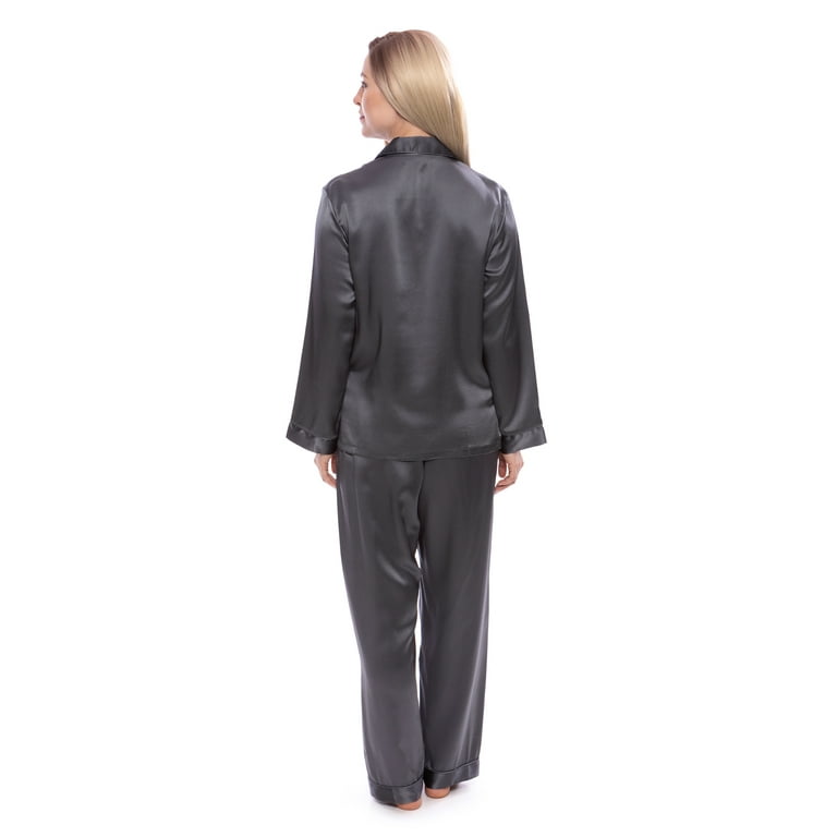 Women s 100 Silk Pajama Set Luxury Sleepwear Pjs by TexereSilk Morning Dew Walmart