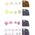thumbnail image 4 of Men Pocket Square Vintage 2PCS Silk Soft Suit Handkerchief Pocket Handkerchief, 4 of 8