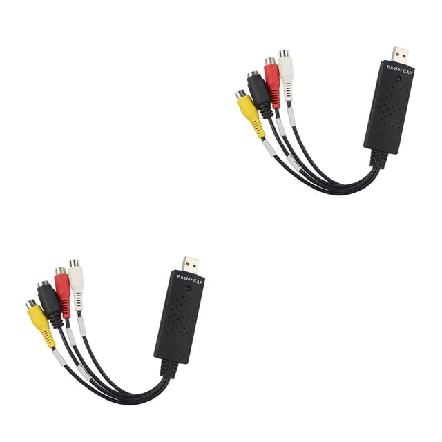 ZLight DVD VHS DVR Converter Video / Audio to Computer USB Adapter For Win10 8.8 * 2.8 * 1.8cm 2Set