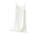 thumbnail image 1 of Ketyyh-chn99 Tenue Robe pour Bébé Fille, Filles Tout-Petits Enfants, Col Rond, Été, Sans Manches, Robe d'Été Décontractée de Plage, Pyjama Robe Uni pour 6-7 Ans, Blanc, 1 of 3