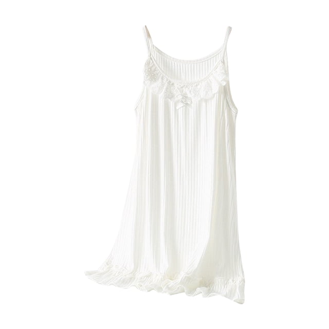 Ketyyh-chn99 Tenue Robe pour Bébé Fille, Filles Tout-Petits Enfants, Col Rond, Été, Sans Manches, Robe d'Été Décontractée de Plage, Pyjama Robe Uni pour 6-7 Ans, Blanc