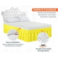 thumbnail image 4 of CCNY Wrap Around Style Bed Skirt Twin Yellow 15" Microfiber Bed skirt, 4 of 6
